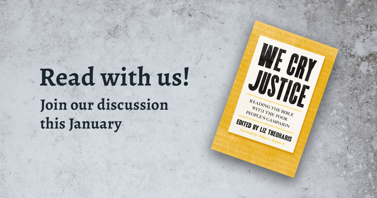 Announcing “We Cry Justice” | Book Club | Monthly Beginning in January